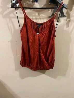 Forever 21 Burnt Orange and Taupe Draped Cami